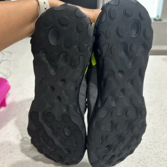 Nike Gray and Neon Yellow Athletic Shoes - Picture 4 of 4